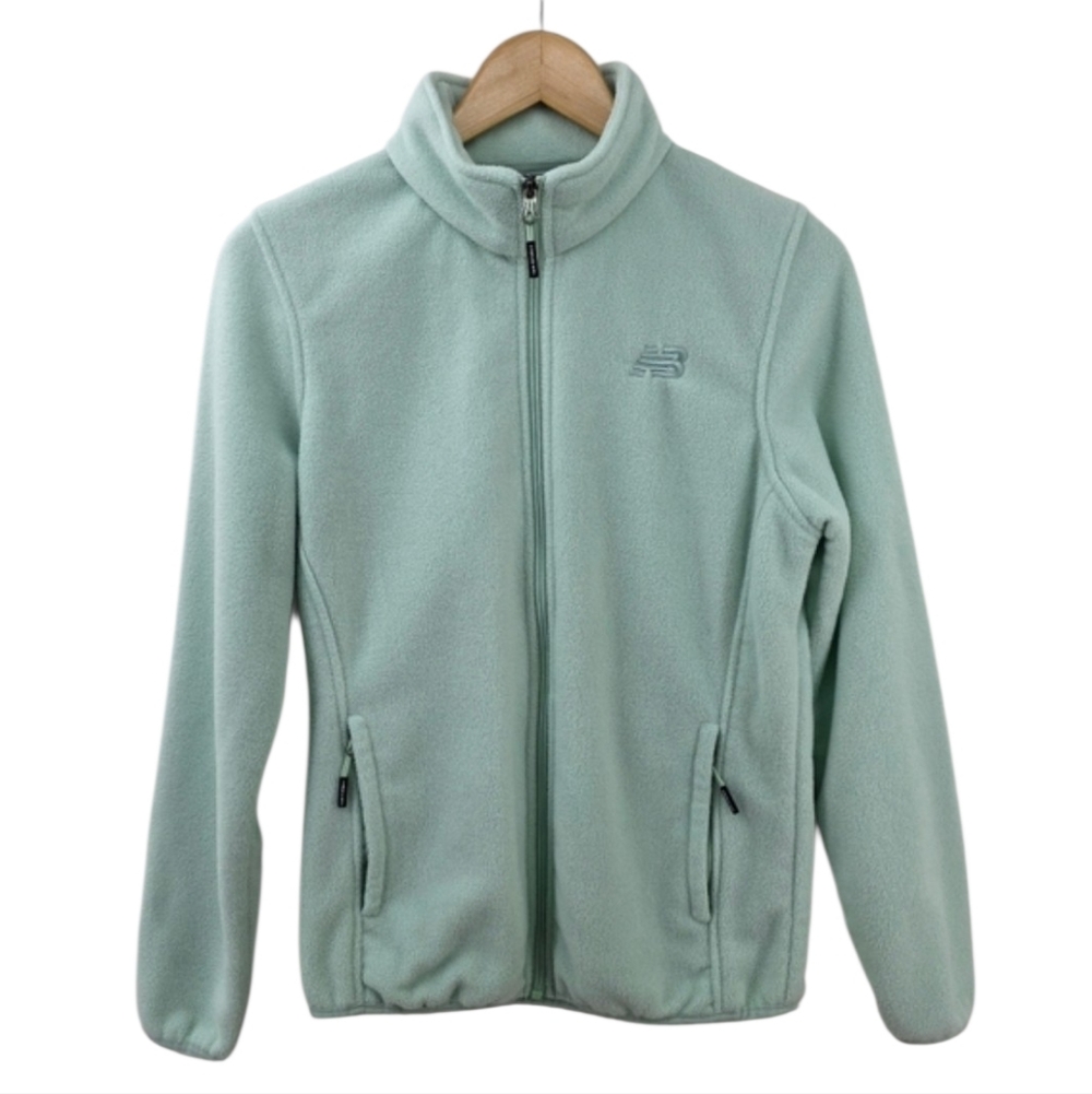 New Balance Light Green Performace Fleece Zip Up Jacket Women's Size Extra Small